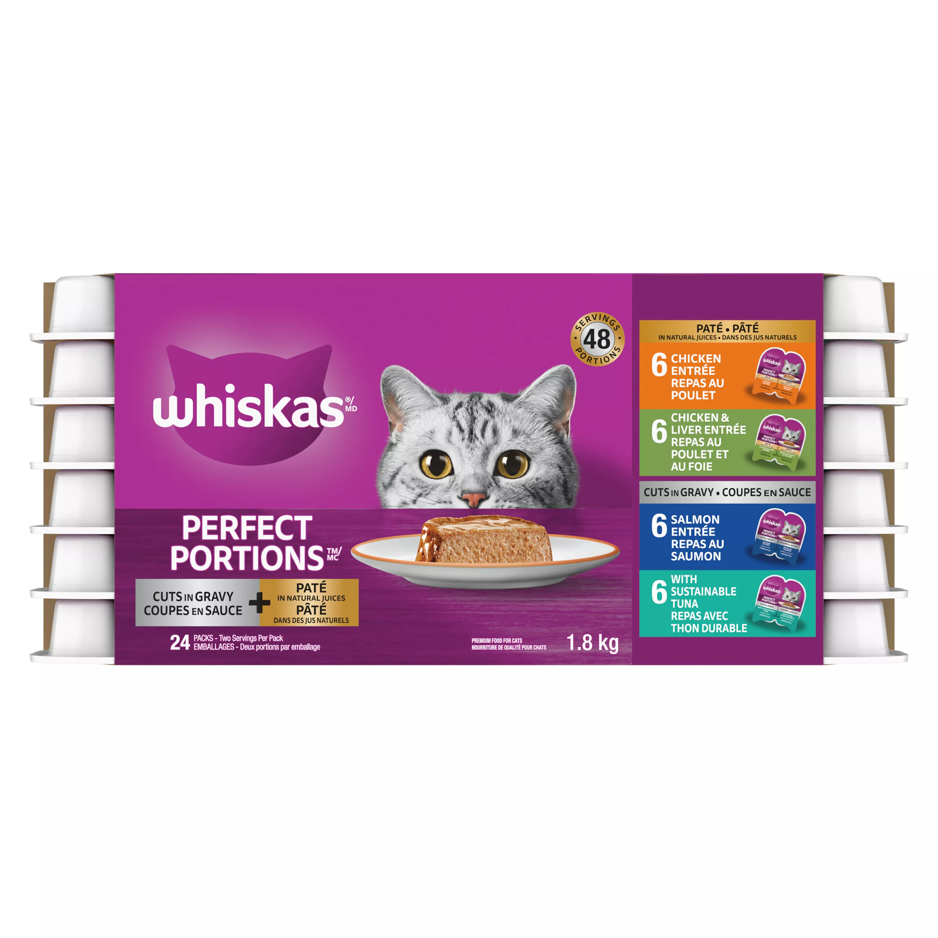 WHISKAS® Perfect Portions Gravy Entree Variety Pack