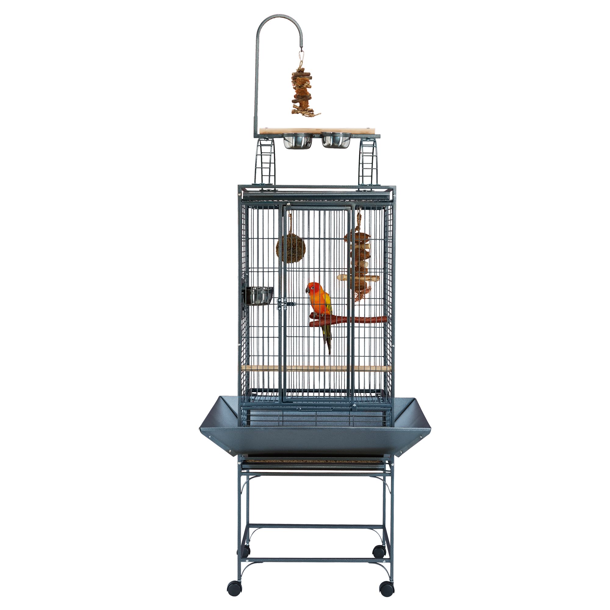 bird cages and stands