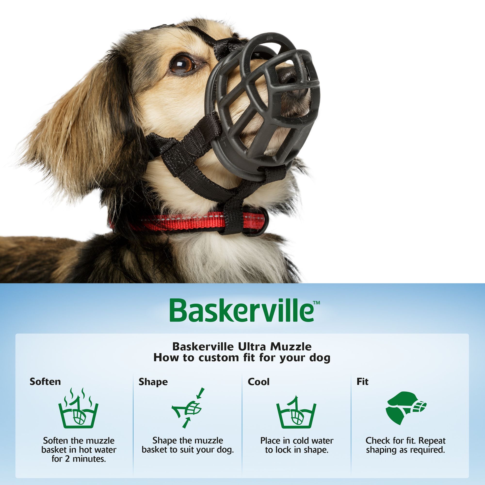 baskerville dog muzzle size guide