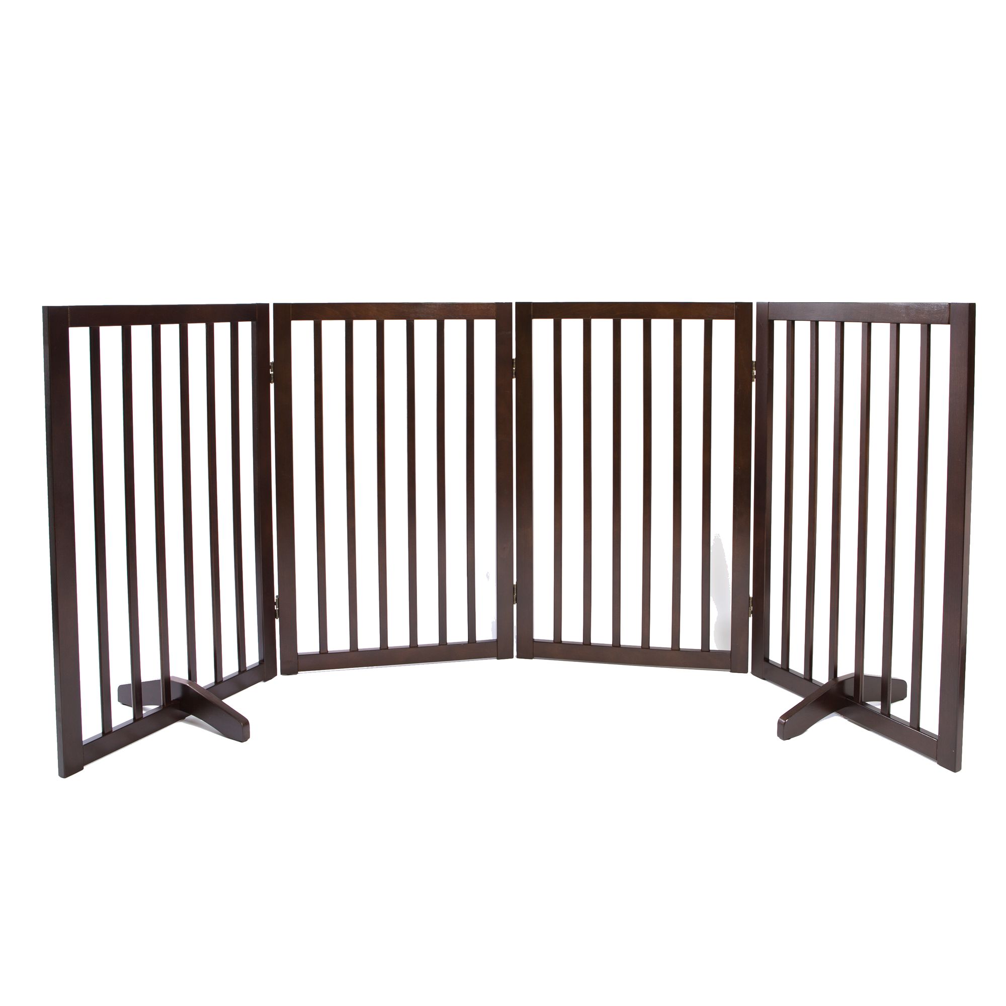 Top Paw® 4Panel Freestanding Wood Pet Gate dog Dog Doors & Gates