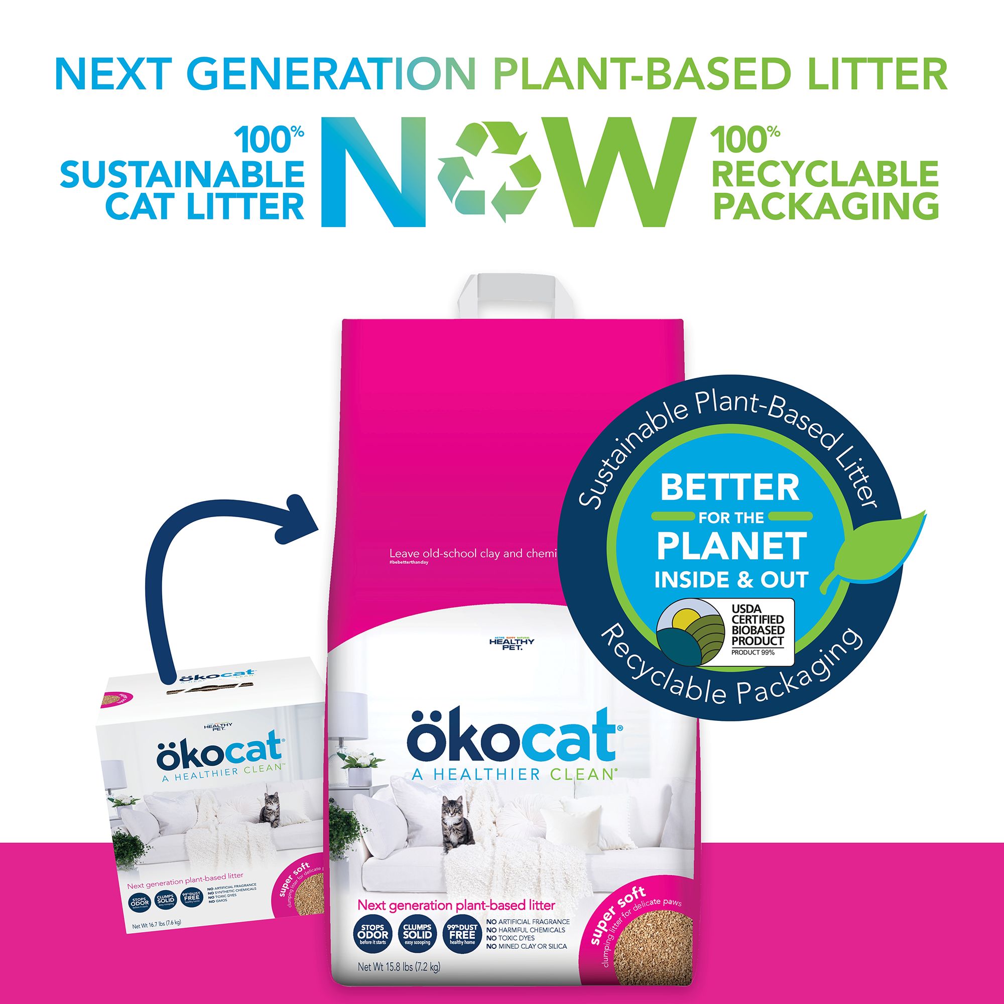 okocat clumping litter