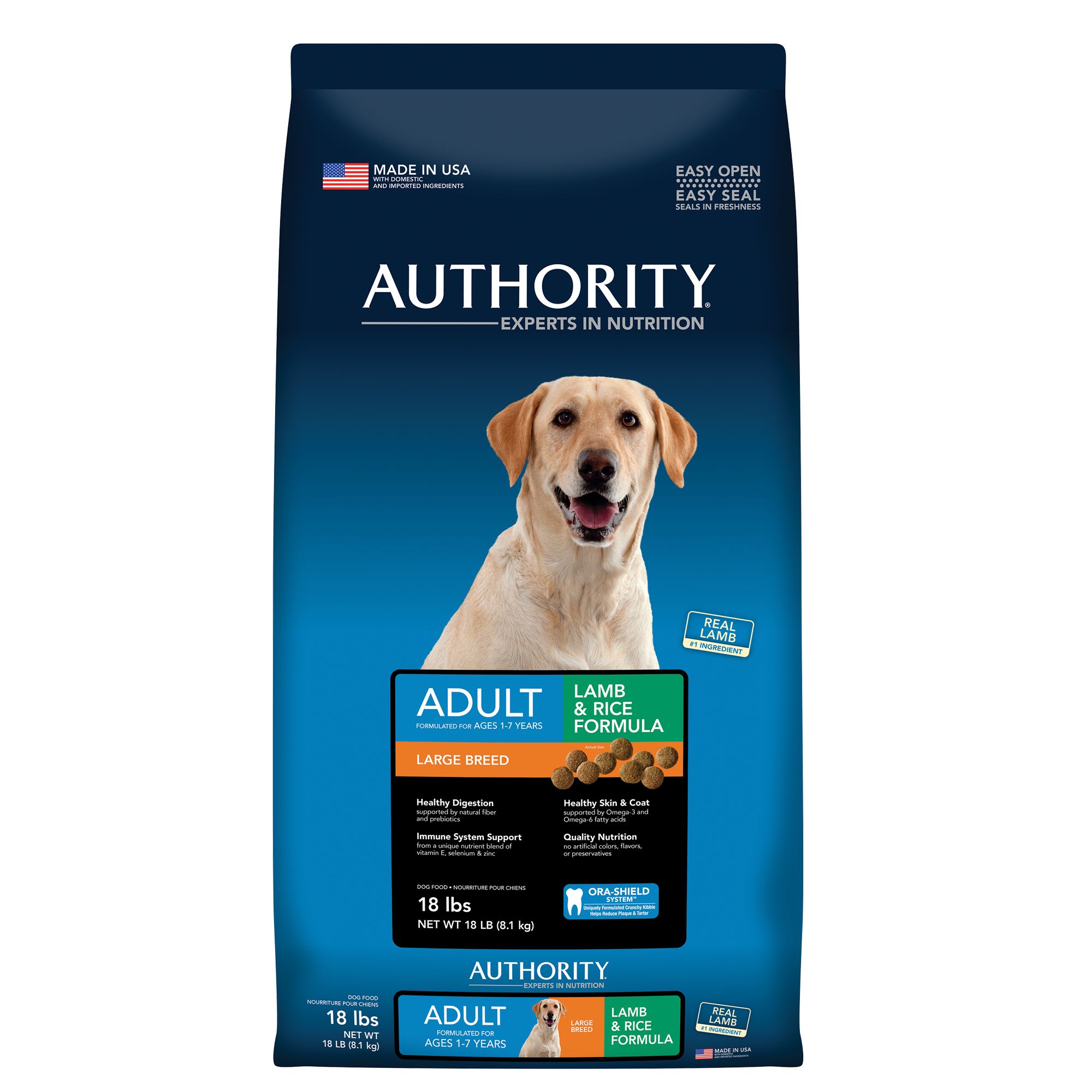 Authority® Large Breed Adult Dog Food - Lamb & Rice | dog ...