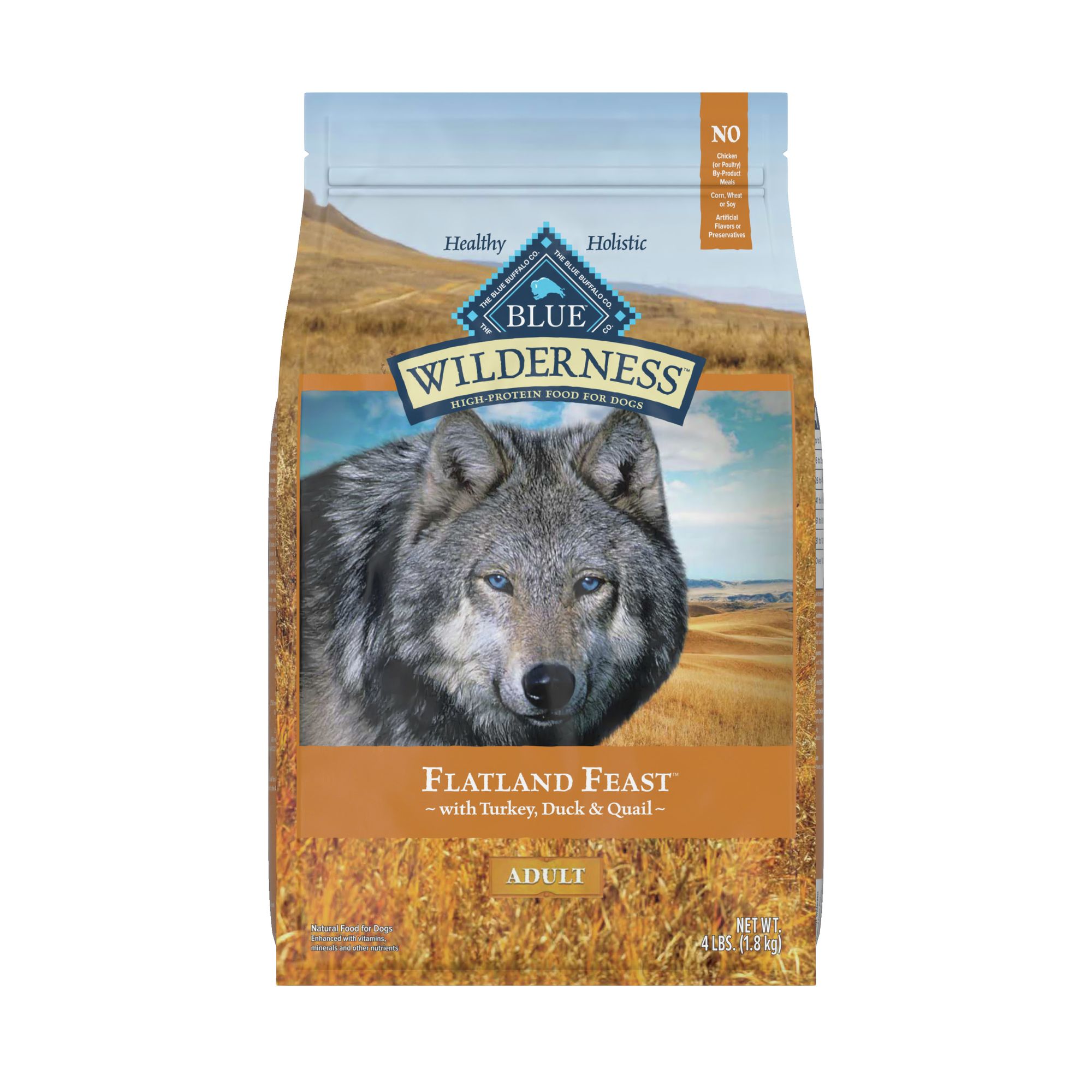 BLUE Wilderness® Flatland Feast Dog Food Natural, Grain Free, Turkey