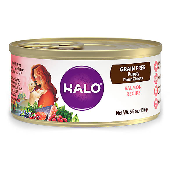 HALO® Puppy Food Natural, Grain Free, Salmon Recipe dog Canned Food