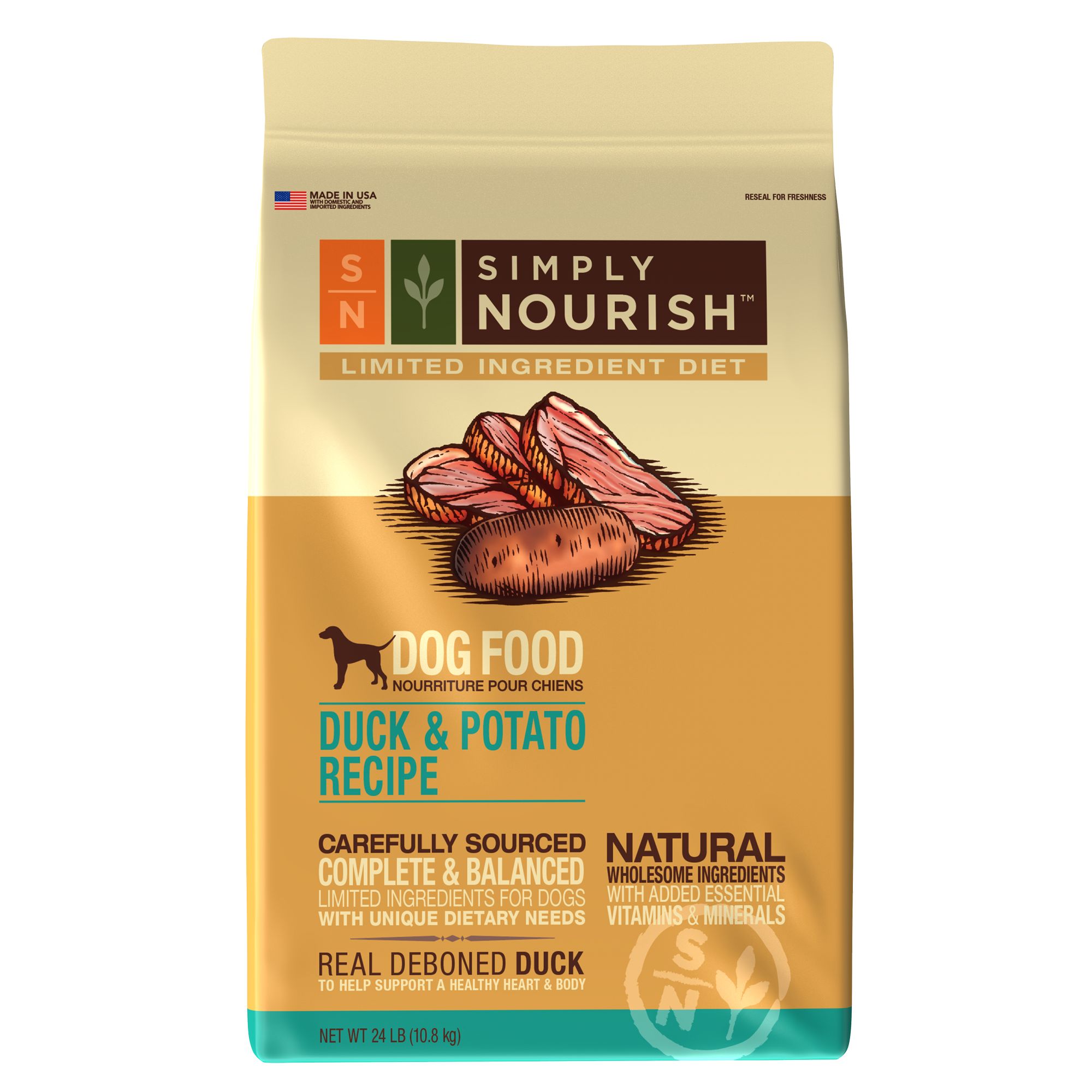 Simply nourish 2025 duck dog food