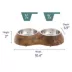 Whisker City® Wood Double Diner Cat Bowl, 0.75-cup image thumbnail 2