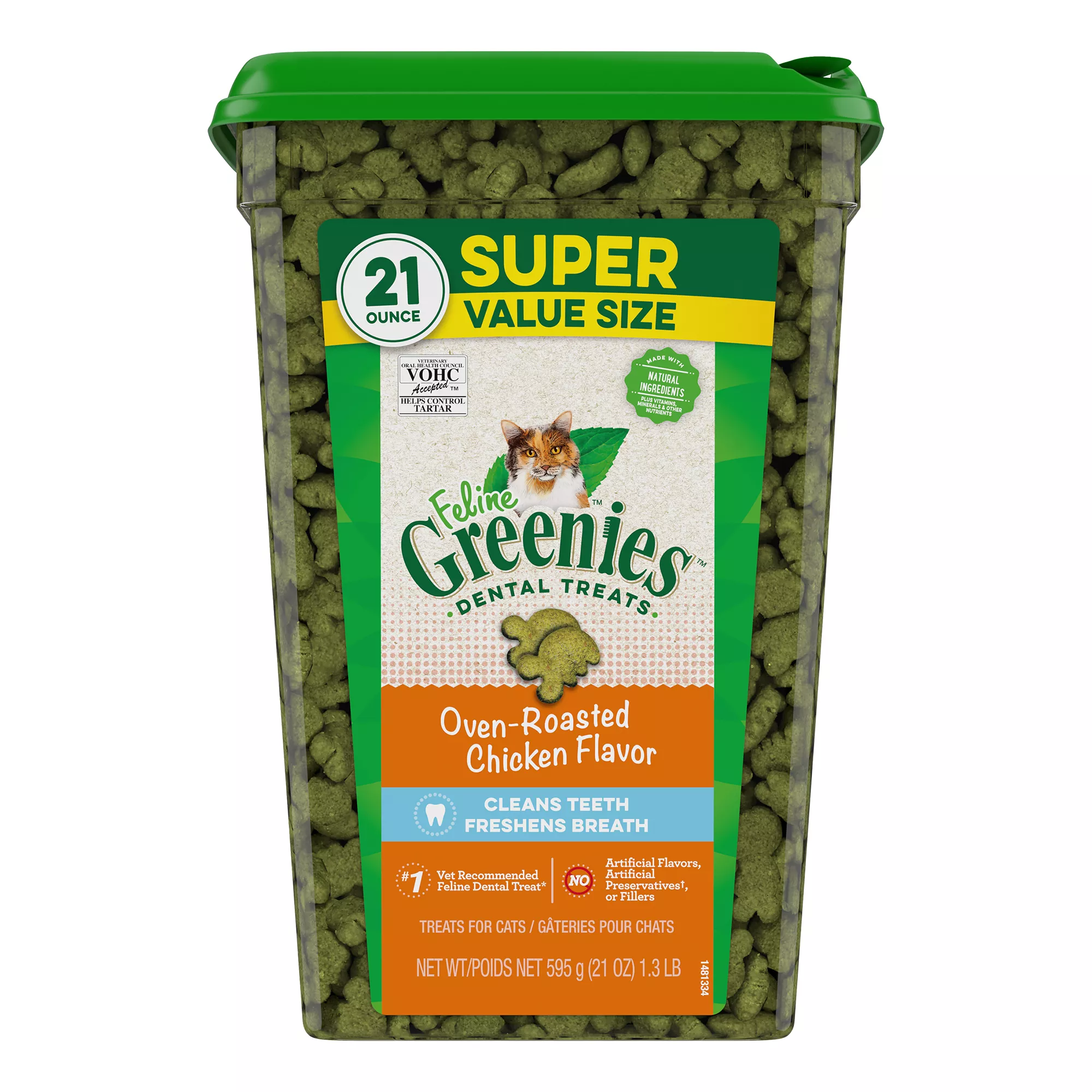 Greenies&trade; Feline Greenies Adult Cat Dental Treats - Dental Care, Natural, Chicken