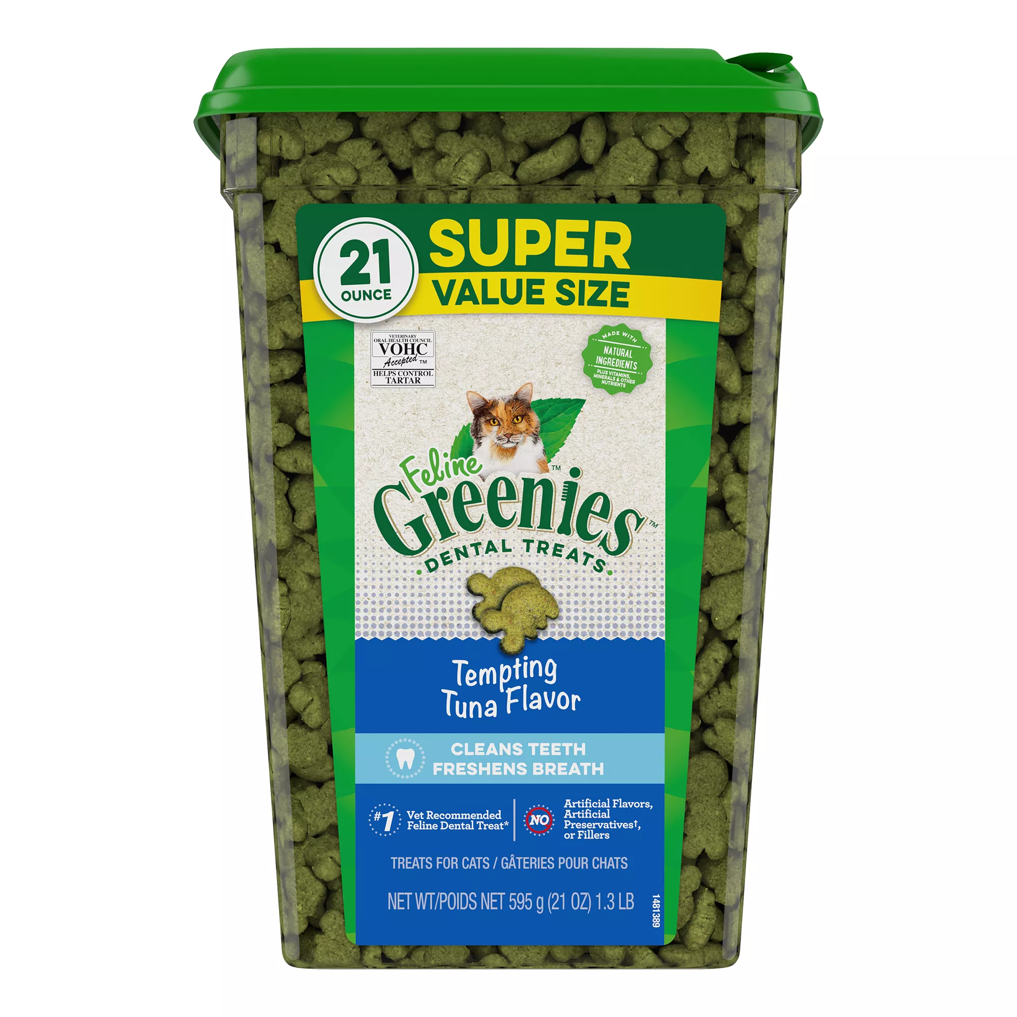 Greenies&trade; Feline Greenies Adult Cat Dental Treats - Dental Care, Natural, Tuna