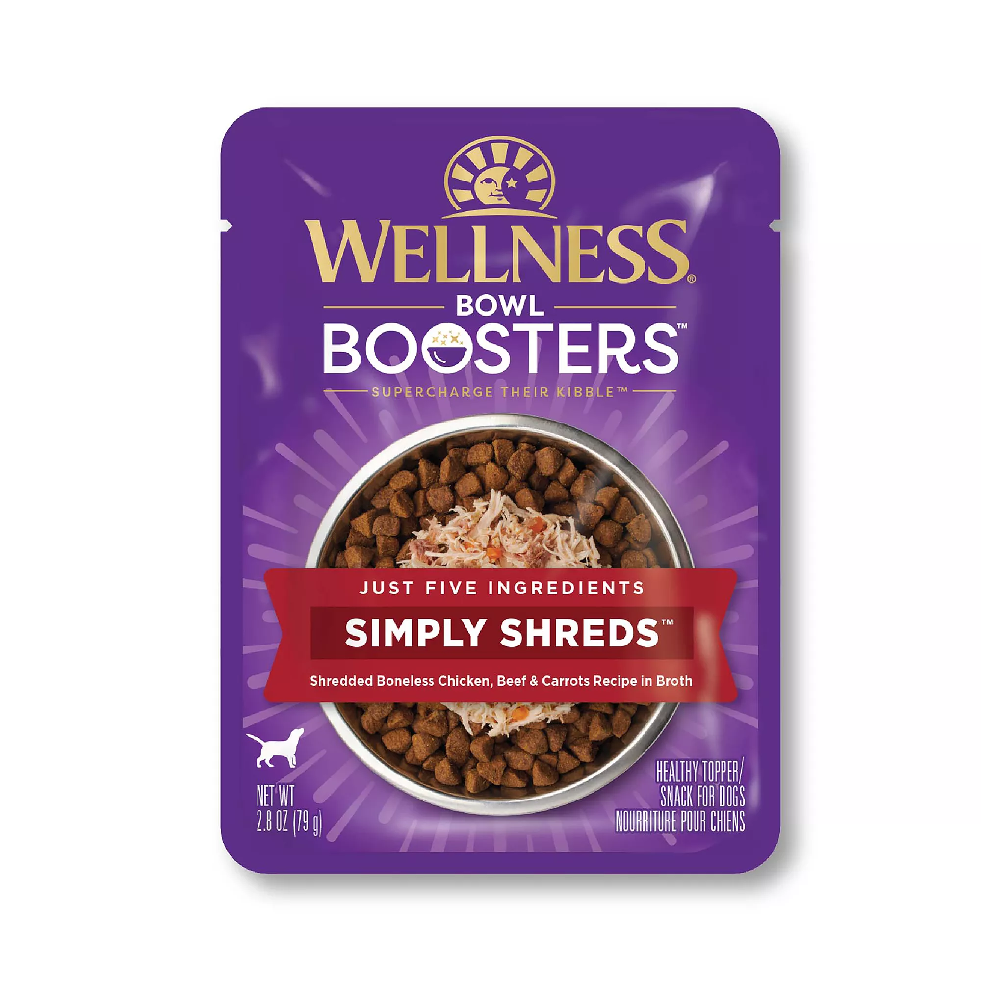 Wellness® Bowl Boosters Simply Shreds All Life Stage Dog Food Topper - Grain Free, Chicken & Beef