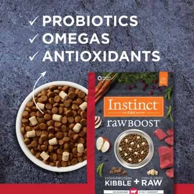 Product Instinct® Raw Boost Kibble + Freeze-Dried Raw All Life Stages Dry Dog Food  - Raw, Grain Free, Beef