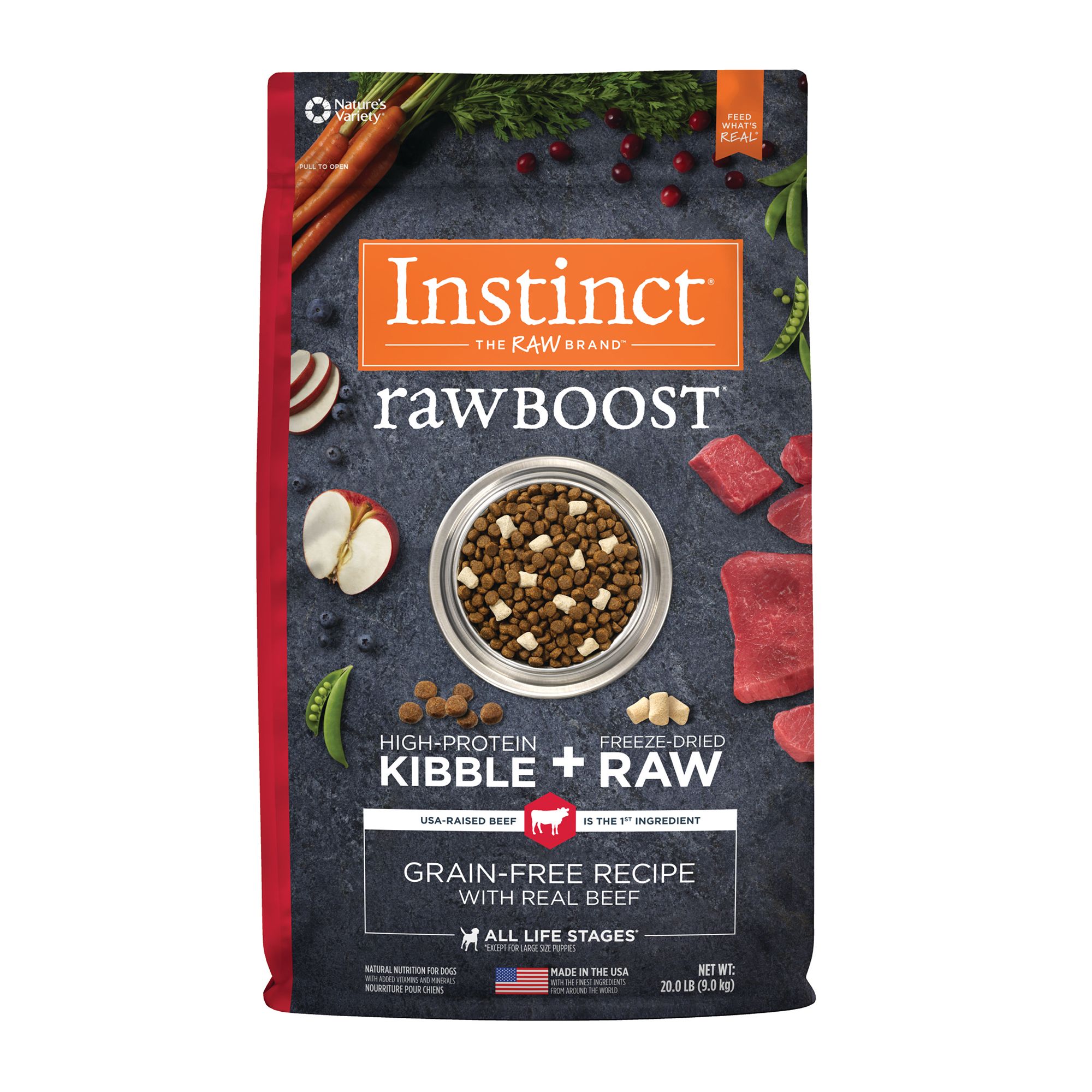 Instinct Raw Boost All Life Stage Dry Dog Food Natural Grain