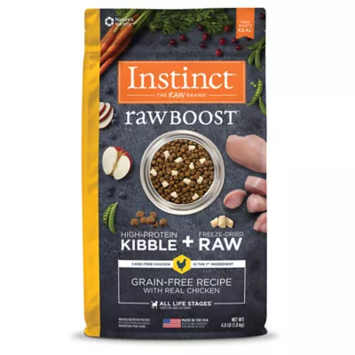 Product Instinct® Raw Boost Kibble + Freeze-Dried Raw All Life Stage Dry Dog Food - Raw, Grain Free, Chicken