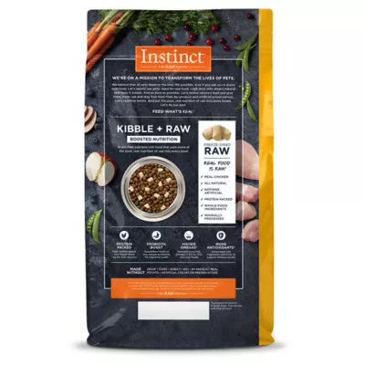 Product Instinct® Raw Boost Kibble + Freeze-Dried Raw All Life Stage Dry Dog Food - Raw, Grain Free, Chicken