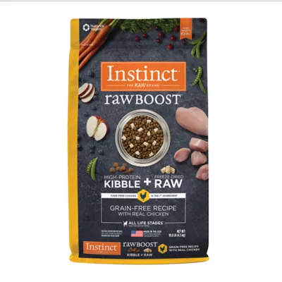 Product Instinct® Raw Boost Kibble + Freeze-Dried Raw All Life Stage Dry Dog Food - Raw, Grain Free, Chicken
