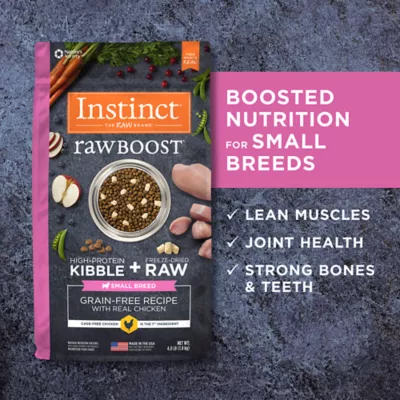 Product Instinct® Raw Boost Kibble + Freeze-Dried Raw Small Breed All Life Stages Dry Dog Food - Chicken
