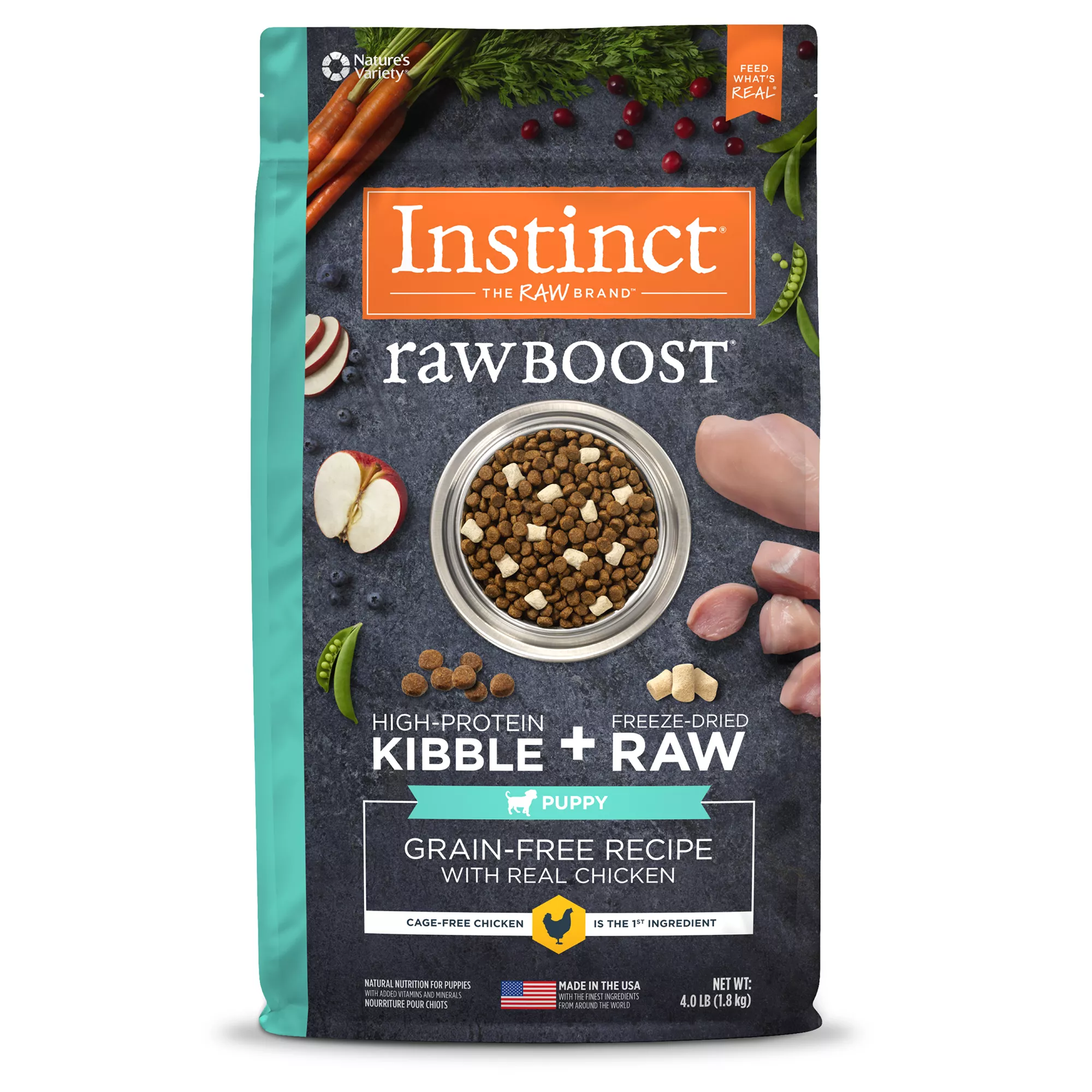 Instinct® Raw Boost Puppy Dry Dog Food - Natural, Grain Free, Freeze Dried Raw, Chicken