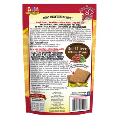 Product Benny Bully's Liver Chops Dog Treat - Natural, Beef Liver