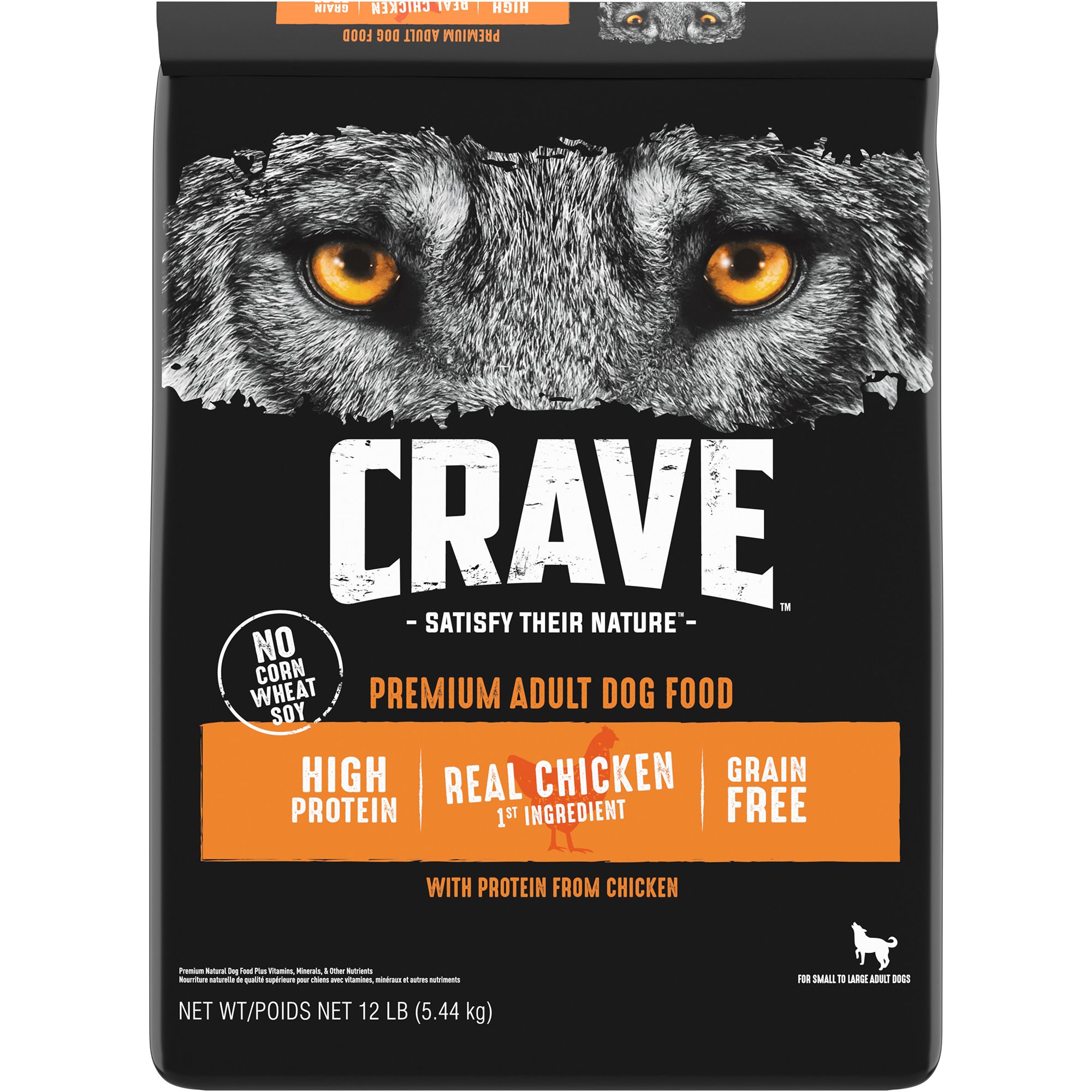 CRAVE High Protein Adult Dry Dog Food Grain Free Chicken