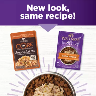 Product Wellness® Bowl Boosters Simply Shreds All Life Stage Dog Food Topper - Grain Free, Chicken & Liver