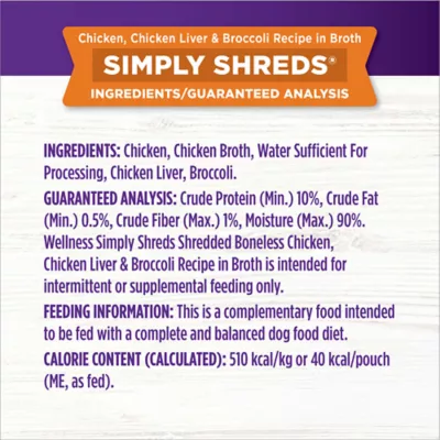 Product Wellness® Bowl Boosters Simply Shreds All Life Stage Dog Food Topper - Grain Free, Chicken & Liver