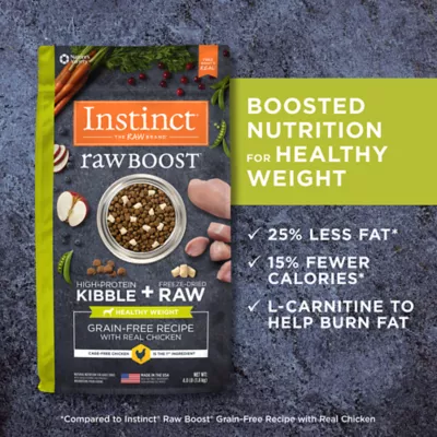 Product Instinct® RawBoost Healthy Weight Kibble + Freeze-Dried Raw Adult Dry Dog Food - Grain Free, Chicken