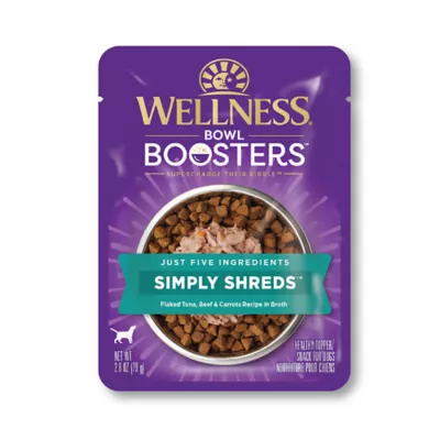 Product Wellness® Bowl Boosters Simply Shreds All Life Stage Dog Food Topper - Grain Free, Tuna & Beef