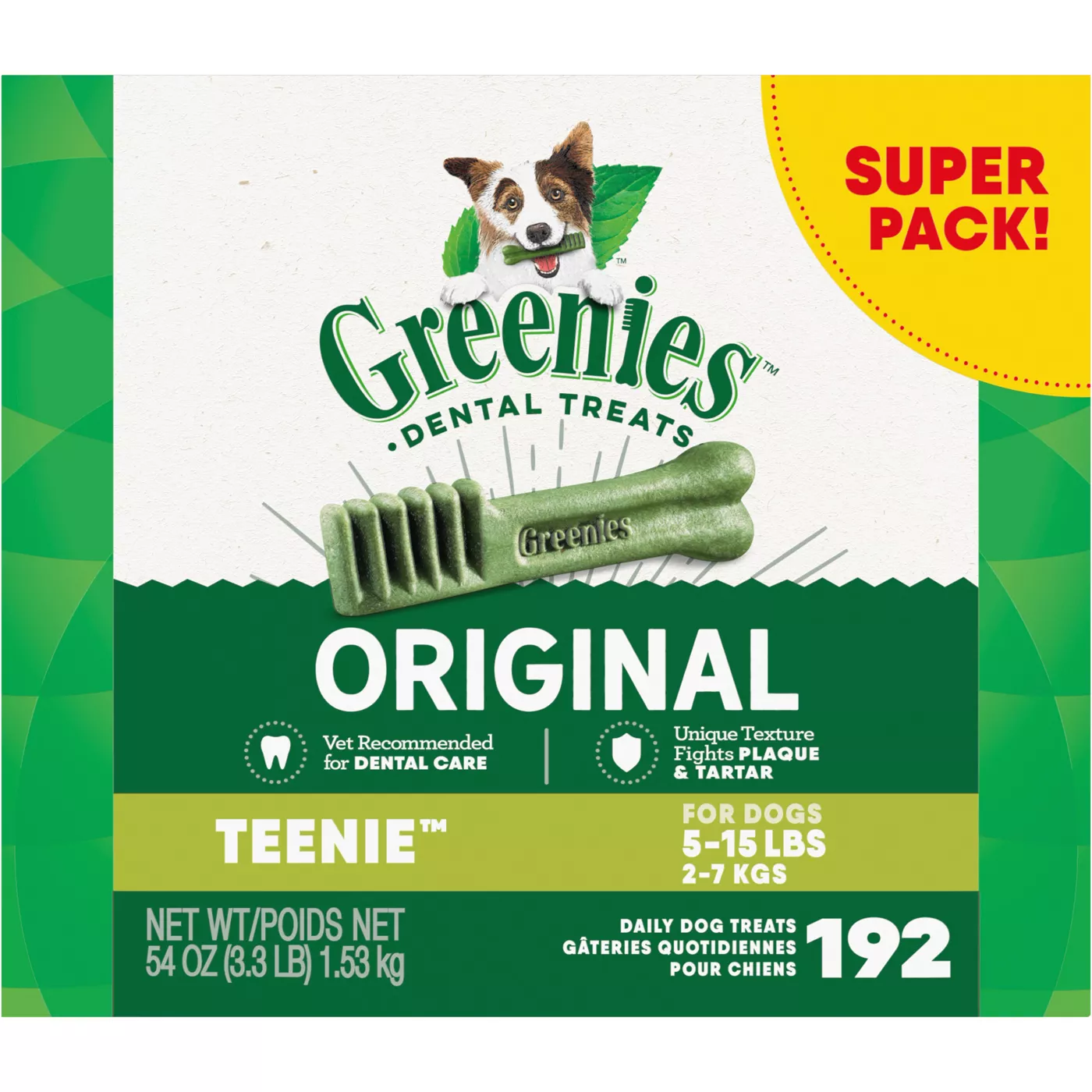 Greenies Adult Teenie Dog Dental Treats Natural Oral Health Original