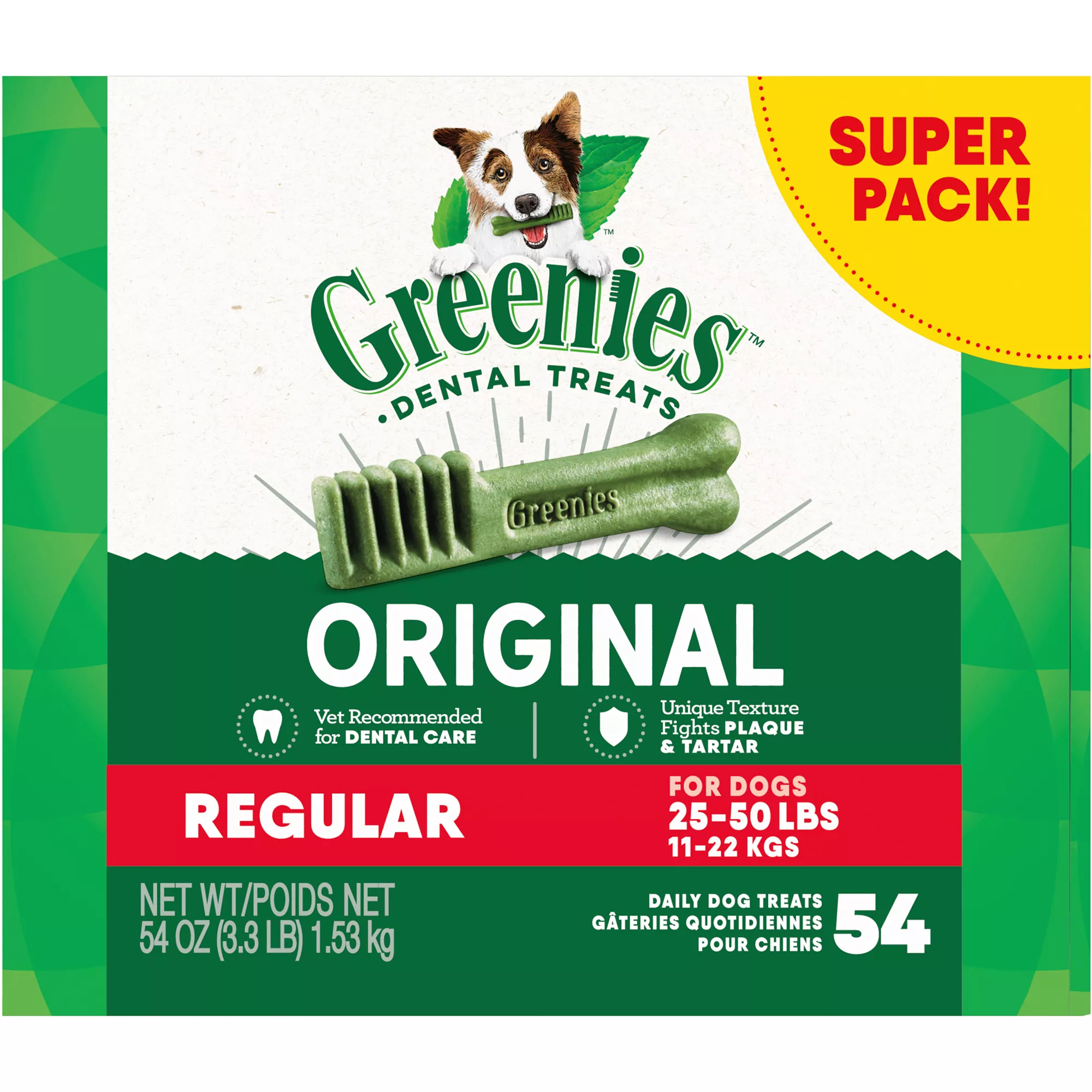 Greenies&trade; Adult Regular Dog Dental Treats - Natural, Oral Health, Original