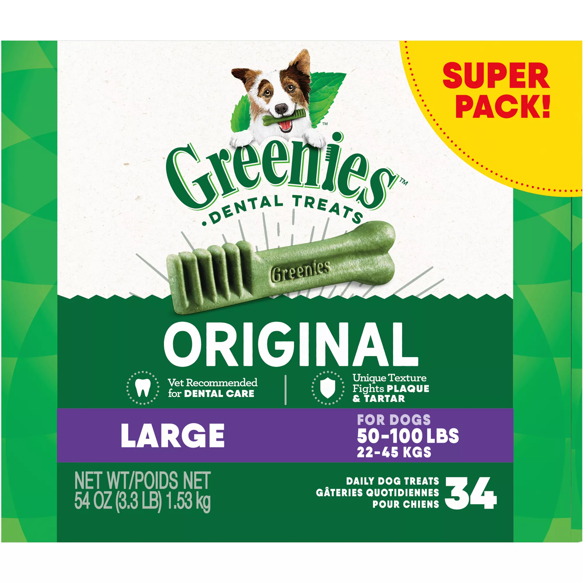 Greenies&trade; Adult Large Dog Dental Treats - Natural, Oral Health, Original