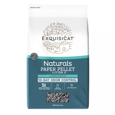 Product ExquisiCat Naturals Multi-Cat Paper Pellet Cat Litter - Scented, Low Dust, Low Tracking, Natural