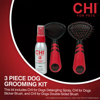 CHI® Small Dog Detangling Brush & Spray Travel Kit