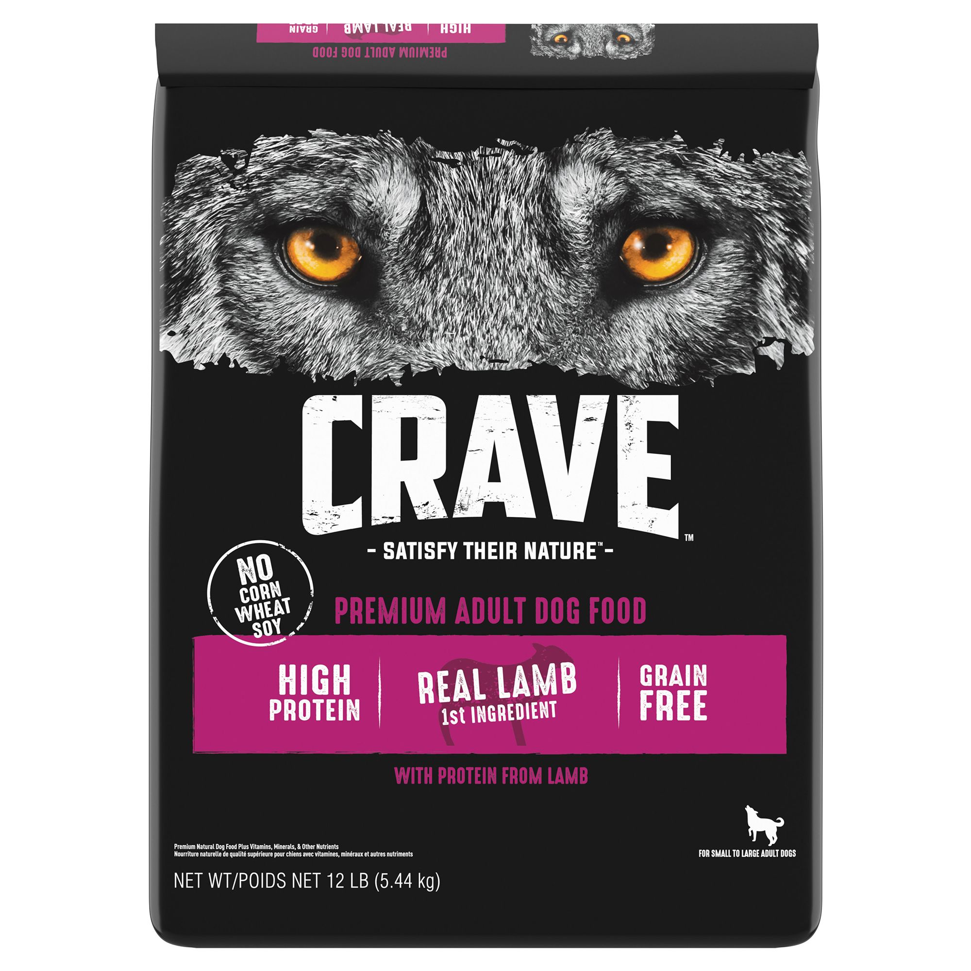 Crave Adult Dog Food - Grain Free, Lamb 