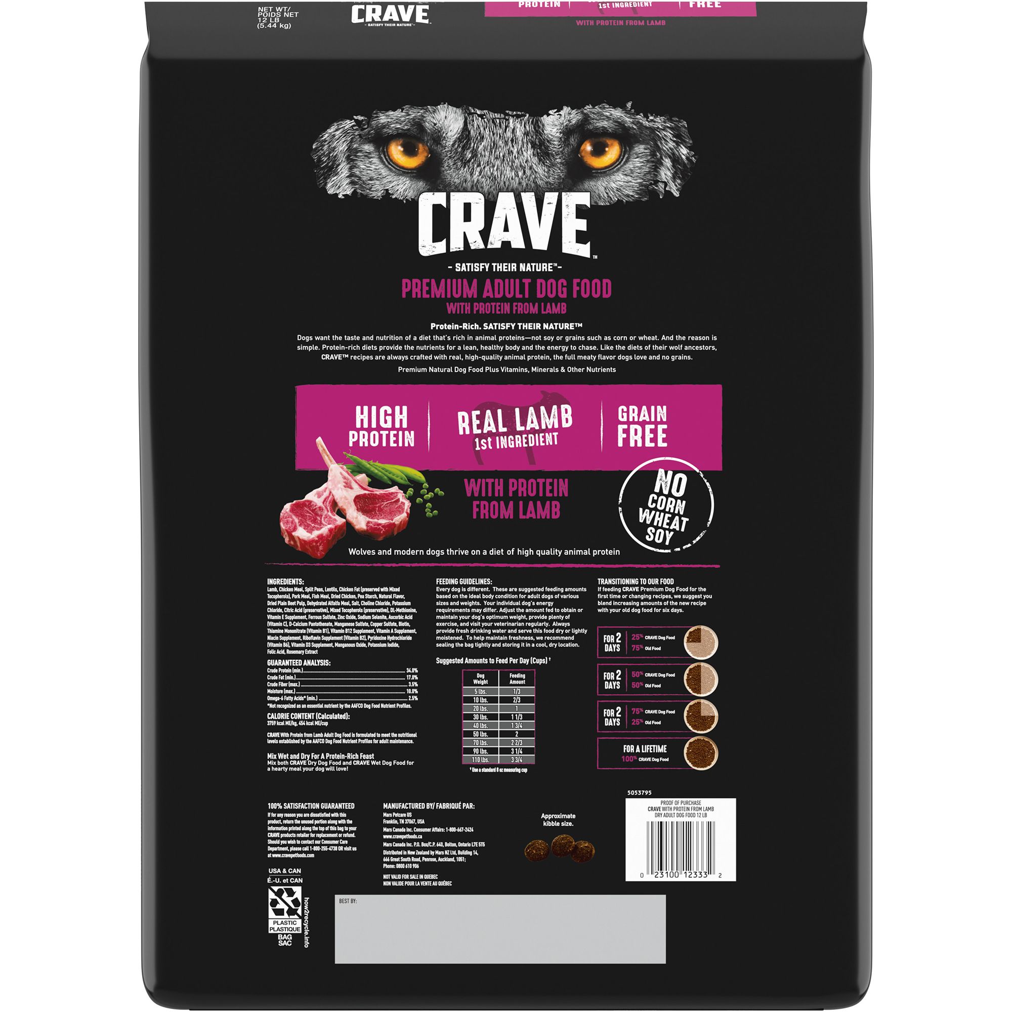 crave lamb and venison dog food