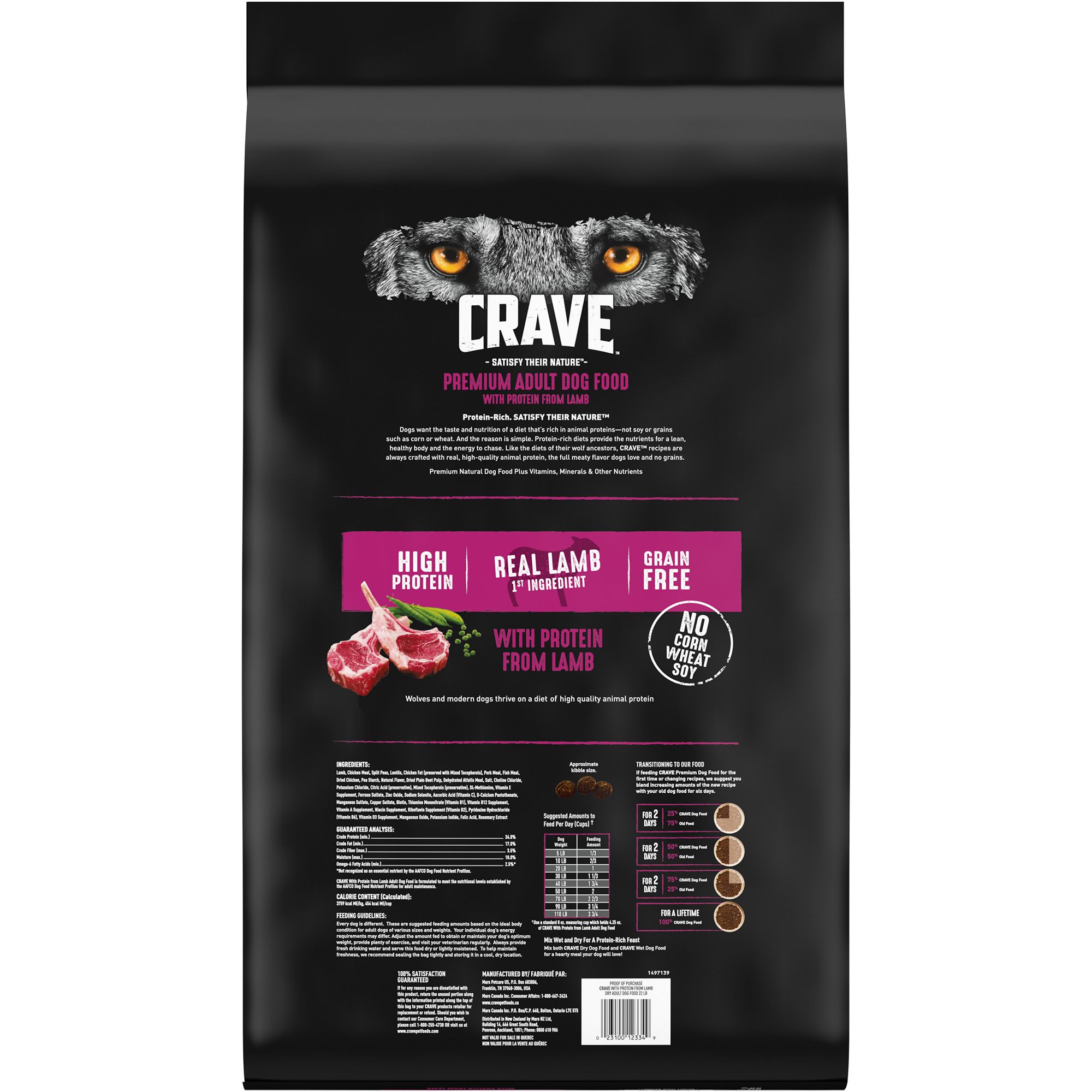 crave dog food lamb