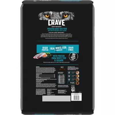 Crave Grain Free Adult Dry Dog Food with Protein from Salmon and Ocean Fish 12 lb. Bag