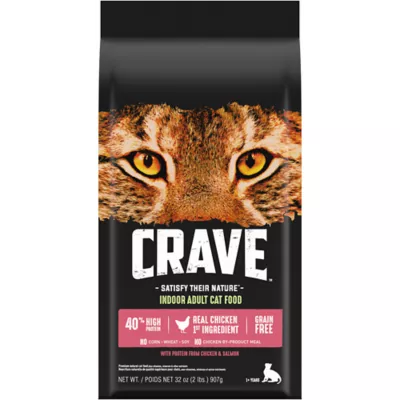 Product Crave™ High Protein Indoor Adult Dry Cat Food - Grain Free, Chicken & Salmon