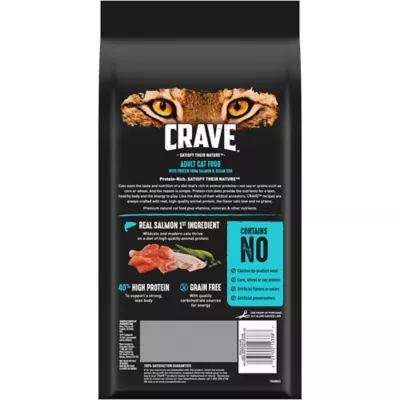 Product Crave High Protein Adult Dry Cat Food - Grain Free, Salmon & Ocean Whitefish