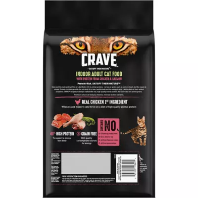 Product Crave™ High Protein Indoor Adult Dry Cat Food - Grain Free, Chicken & Salmon