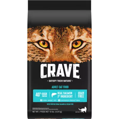 Product Crave High Protein Adult Dry Cat Food - Grain Free, Salmon & Ocean Whitefish