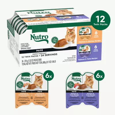 Product Nutro Perfect Portions Cuts in Gravy Adult Wet Cat Food - Non-GMO, Grain Free, Variety Pack, 12 Ct