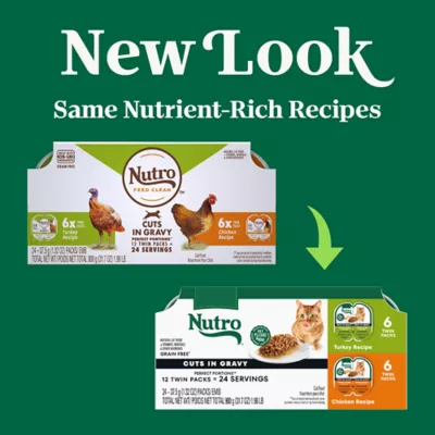 Product Nutro Perfect Portions Cuts in Gravy Adult Wet Cat Food -Non-GMO, Grain Free, Variety Pack, 12 Count