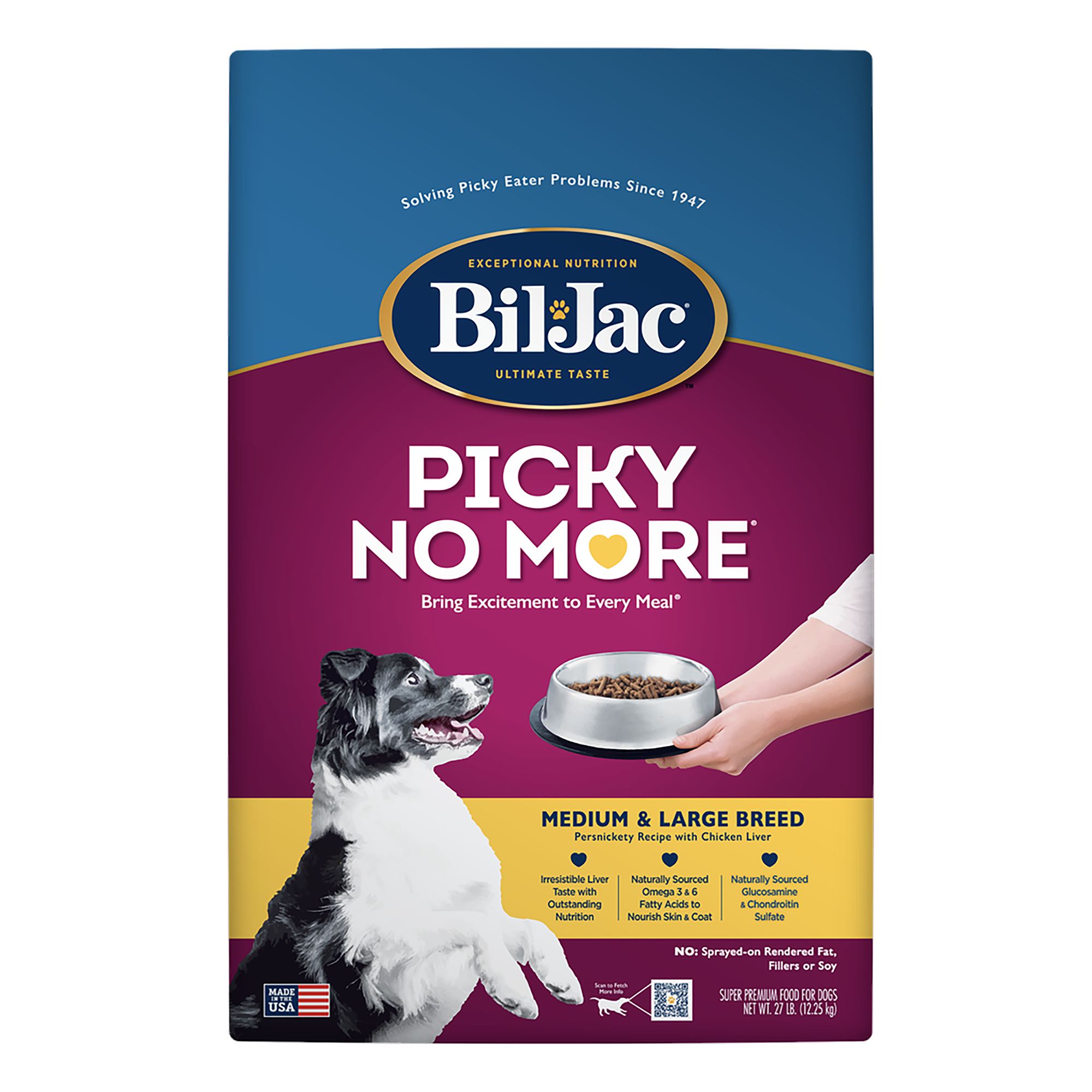 Bil Jac Picky No More Medium and Large Breed Adult Dry Dog Food