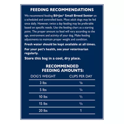 Product Bil-Jac® Small Breed Senior Dry Dog Food - Chicken