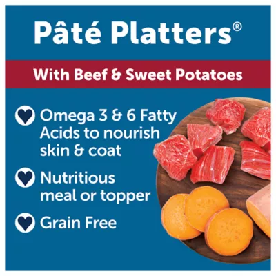 Product Bil-Jac® Pate Platters Adult Wet Dog Food - Grain Free, Beef & Sweet Potatoes, 13 oz
