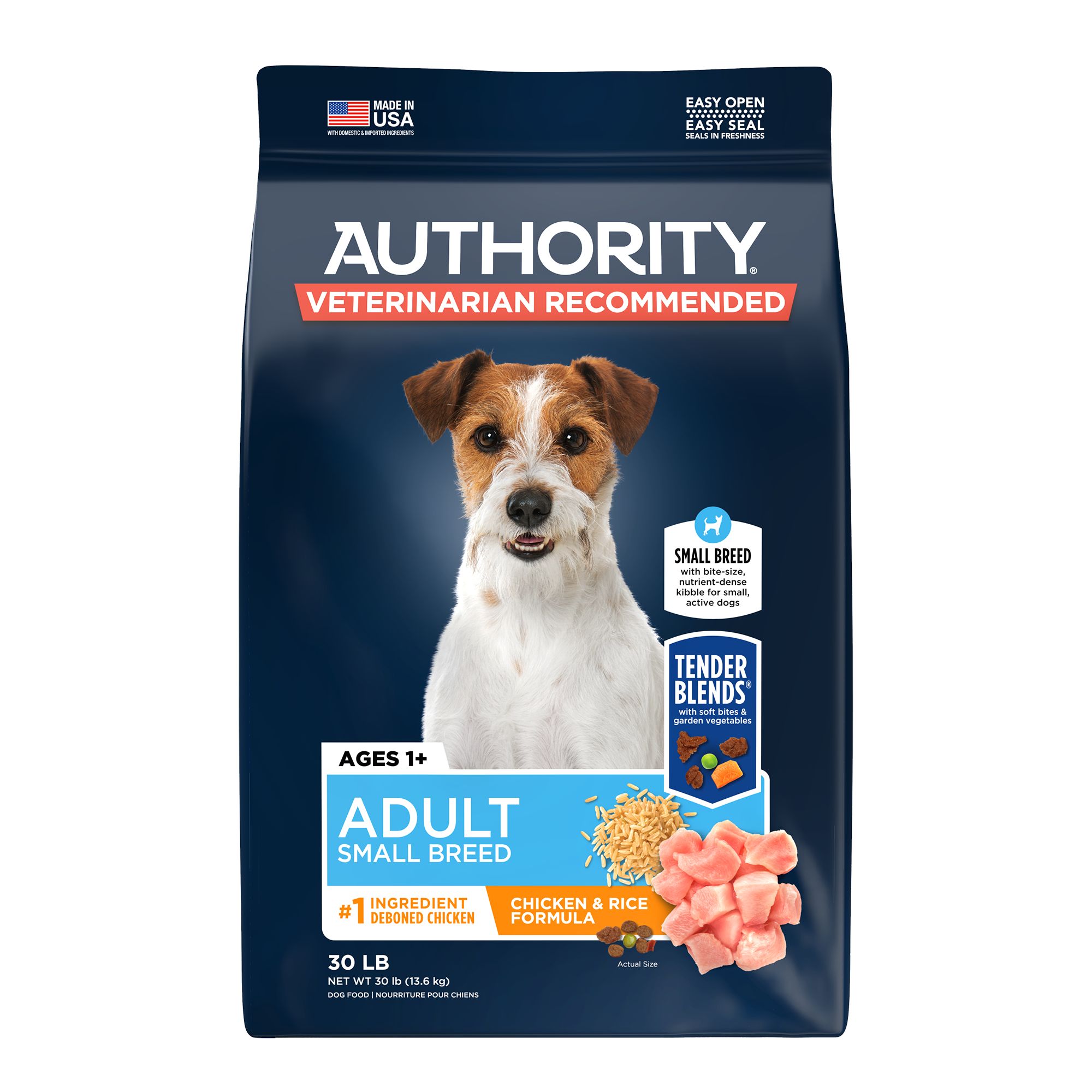  Authority Adult Small Breed Tender Blends Dry Dog Food (Chicken  and Rice) 5lbs and Especiales Cosas Mixing Spatula : Pet Supplies