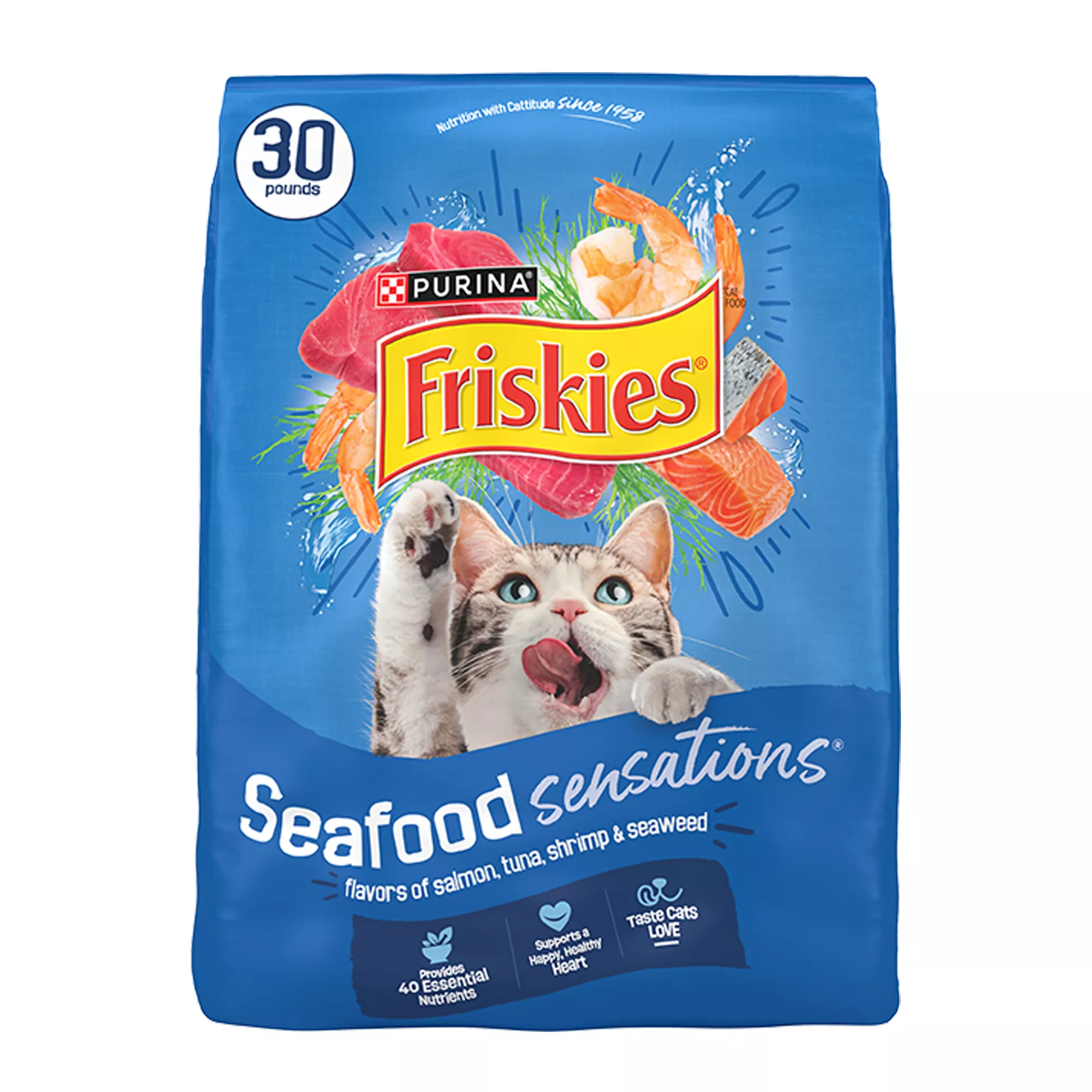 Purina® Friskies® Seafood Sensations Adult Cat Dry Food - , With Vitamins