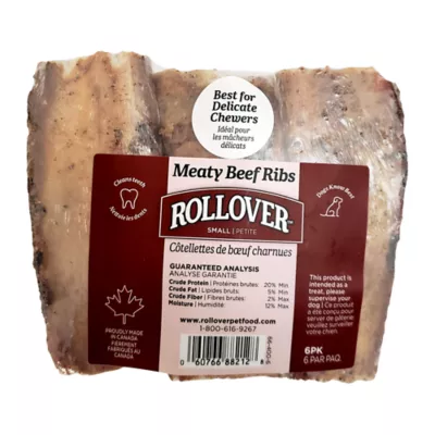 Product Rollover Meaty Beef Ribs Small Dog Treat - Beef