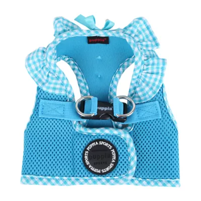 Puppia® Vivien Gingham Ruffle Air-Mesh Step-In Dog Harness - Image 1