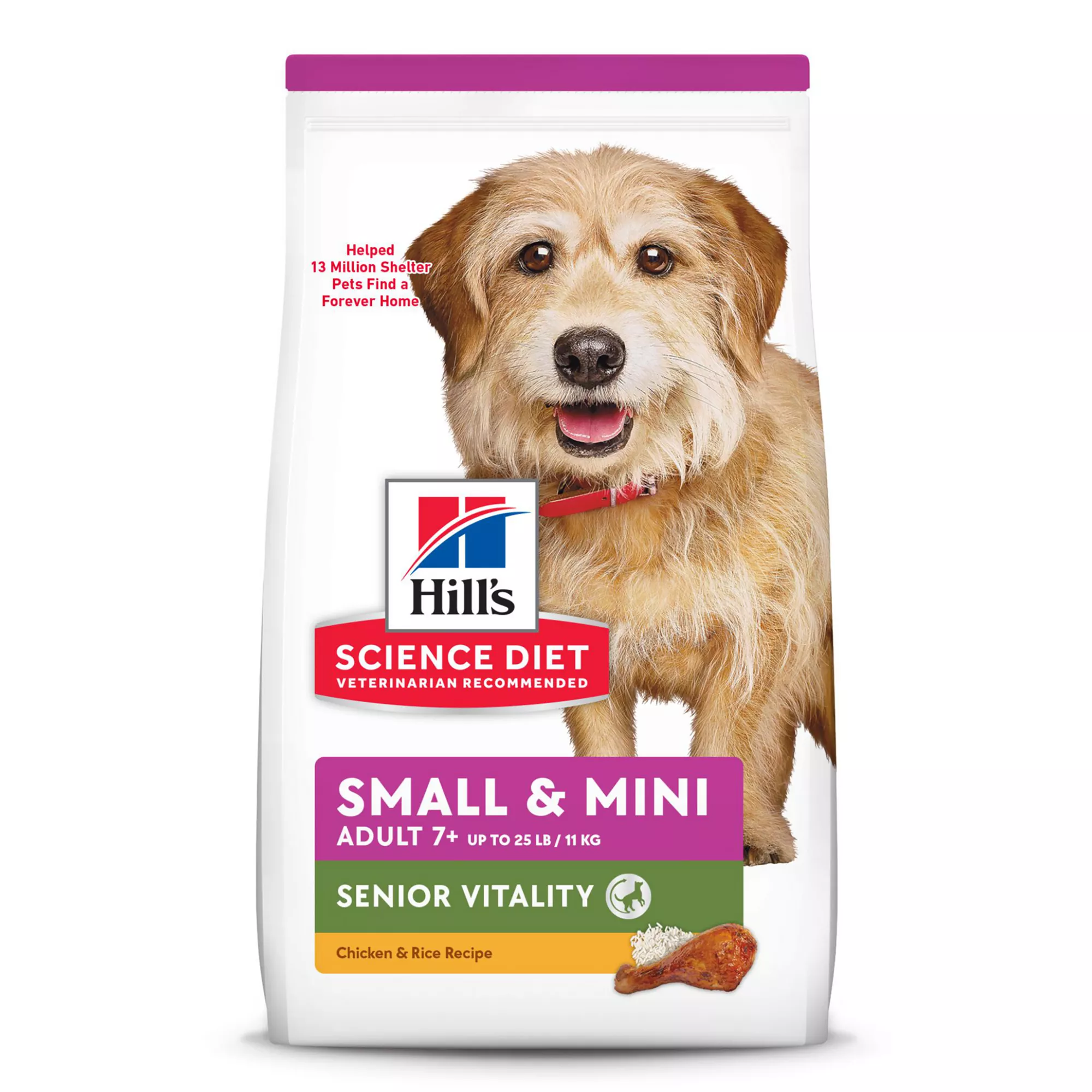 Hill's® Science Diet® Senior Vitality Small & Mini Senior 7+ Dry Dog Food - Chicken & Rice