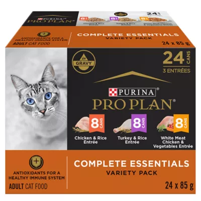 Product Purina Pro Plan Complete Essentials Adult Wet Cat Food - Variety Pack, 24 CT, 72 OZ